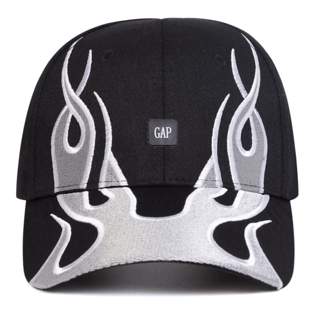 Unisex GAT Letter Flames Embroidery Hip Hop Baseball Hat Personality Caps Spring Autumn Outdoor Leisure Hats Travel Accessories for Women Men