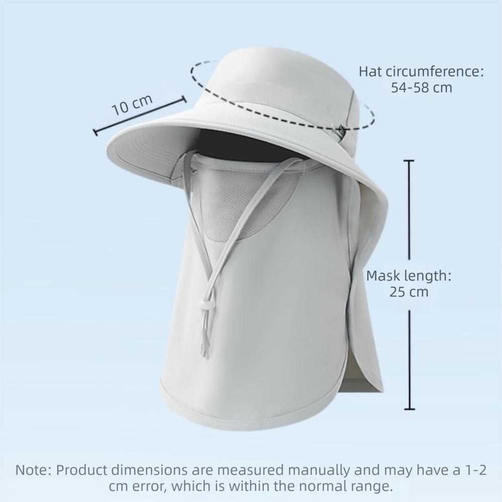 Outdoor Sunscreen Bucket Hat UV Protection Neck Flap Bucket Hat Breathable Fisherman Hat  Travel