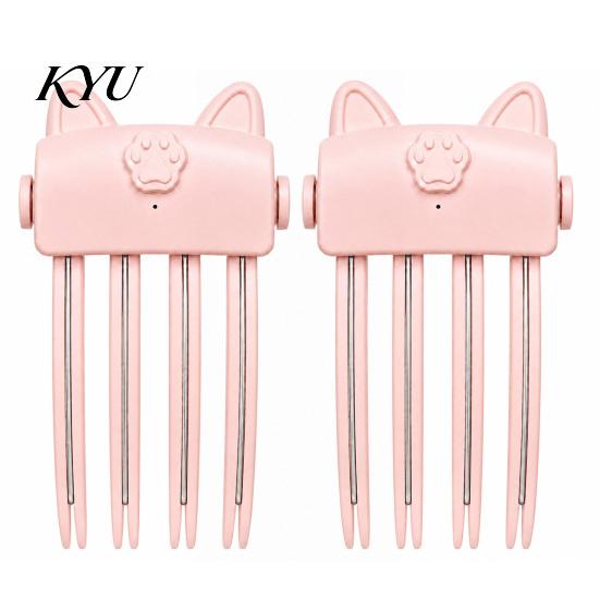 Cordless Hair Volume Tools 2Pcs Heated Clip for Roots, Rechargeable Volumizing Tool Fine Styling Flat Hair, Root Lifter Comb with 2 Heat Settings