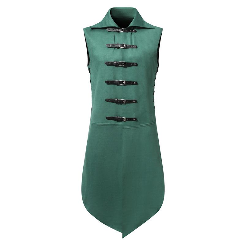 Retro Suede Vest Waistcoat Men Vintage Style Slim Fit Mens Sleeveless Vests V Neck Warm Waistcoat