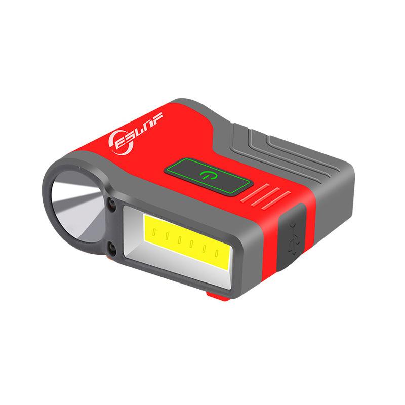 

ESLNF Waterproof Intelligent Induction Headlamp COB Head Lamp Clip Lamp Outdoor Fishing LED Headlamp червоний