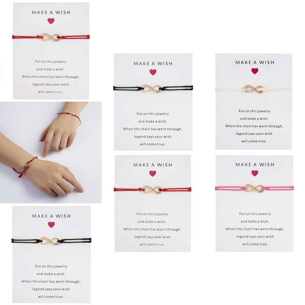 Love Heart Paper Card Braided Hand Jewelry For Travel Souvenir
