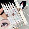 Double-head Milk Green Eyeliner Shadow Pencil Waterproof Lasting Ultra-thin Shimmer Matte Colorful Eyeliner Gel Pen With Brush