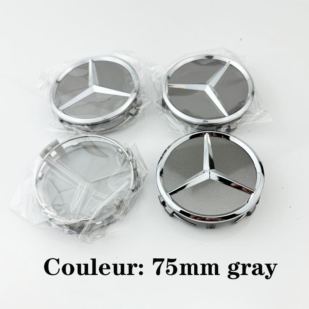 CRJ1 For AMG 4pcs 75MM Car Wheel Center Hub Caps Covers Mercedes Benz A B C S Class AMG GLA CLA GLC W176 W221 W204 W205 accessories