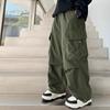 Chlapecké cargo kalhoty Dětské jarní ležérní kalhoty Dětské podzimní rovné volné kalhoty Dospívající jednobarevné širokonohé oblečení