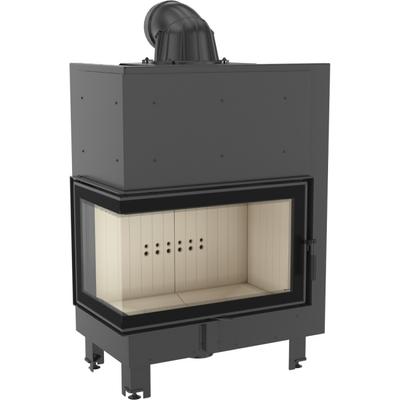 Steel Fireplace KRATKI MBO Left 15 kW Ø 200 Self Closing Door