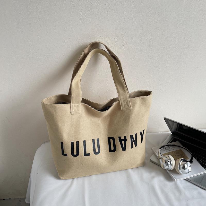 

Вэньи Фан Холщовая сумка Женская простая сумка через плечо Большая вместимость Сумка кроссбоди Холщовая сумка Студенческая сумка-тоут хаки