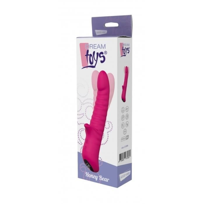 Dream Toys - Honey Bear Vibro Rotatif Rechargeable Rose