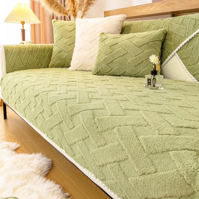 

Фланелевые чехлы для диванов, зимние плюшевые диванные полотенца, утолщенные секционные диваны, чехол, длинный плюшевый чехол для сиденья для гостиной, ковер 1pc 45x45 pillowcase