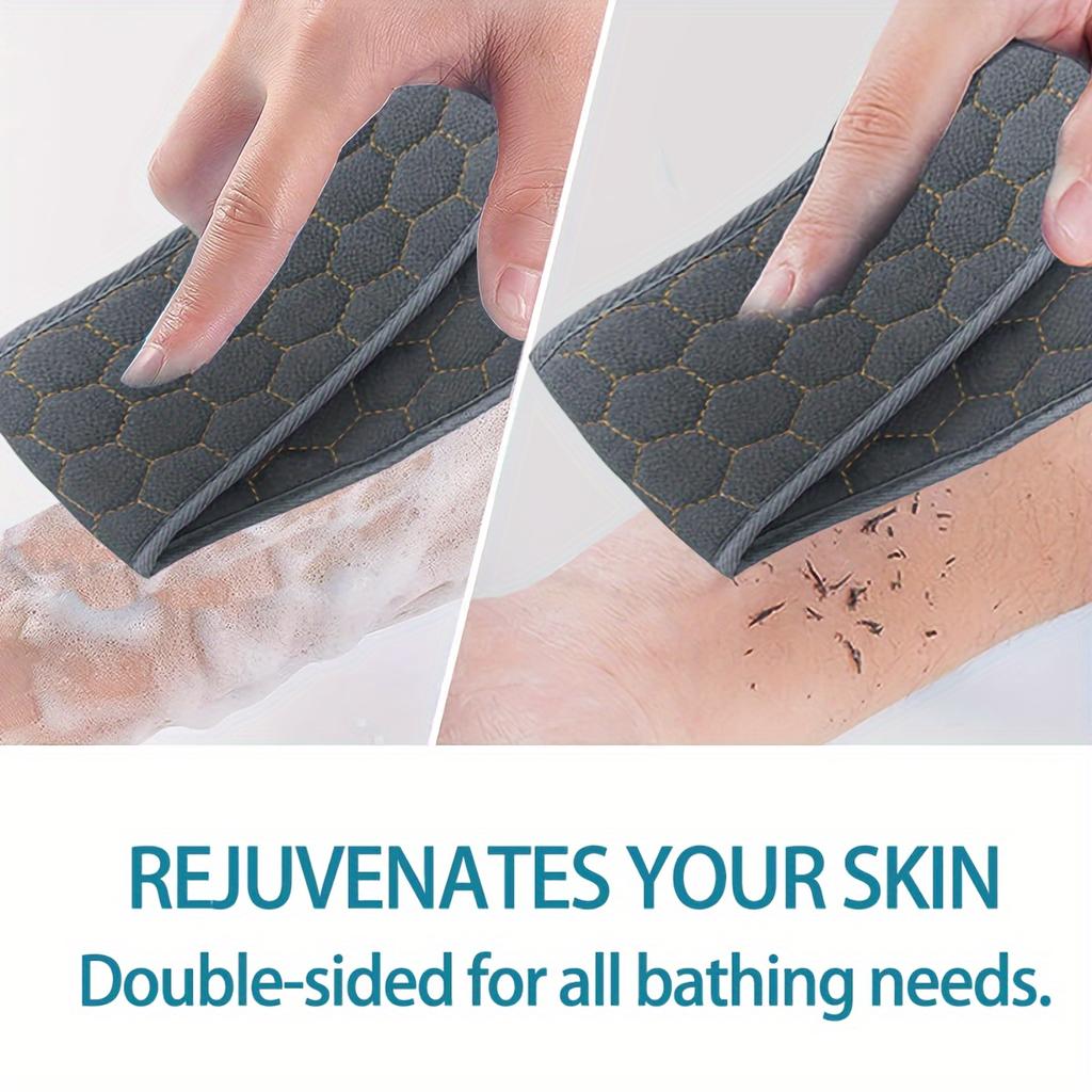 3pcs/set Bath Back Exfoliating Set, Bath Glove, Exfoliating Bath Washcloth Towel, Body Scrubber Bathing Accessories