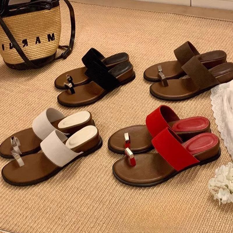 Slippers Women's Shoes Wedge Heels Soft-soled Flip-flops