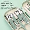 Luxury Beauty Nail Clipper Set 14-Piece Carbon Steel Durable Portable Manicure Tools Custom Logo Plastic Box for Women Nail Art