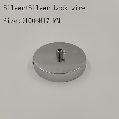 DIY Basis Vintage Rund 10cm Schwarz/Weiß/Silber Beleuchtungskörper Eisenarbeit