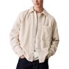 Casual Solid Color Point Collar Loose Fit Long Sleeve Jacket Men Jackets Light-Beige J30J326678-PD7
