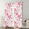 2pcs Red and white checkered heart-shaped bow curtain   sweet   bedroom and living room   with a drawbar pocket decoration