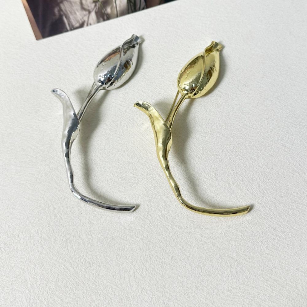Exquisite Tulip Brooch Elegant Clothing Pin Accessories Luxury Flower Bud Brooch  Woman