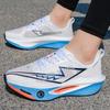 Breathable Fabric Upper Wear-Resistant Cushioning Shoes Round-Toe Lace-Up Running Men's Fashionable Casual Comfortable Sports