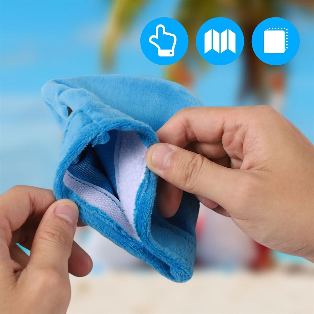 Beach Sand Remover, Velvet Body Sand Removal Tool With Stretchy Strap Sand Wiping Bag Pouch Cleaner For Adults Kids Beach Camping