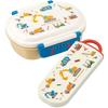 Skater Children's Antibacterial Slide Trio Set Lunch Box Chopsticks Spoon Fork Working Car Boys Made in Japan TACC2AG-A