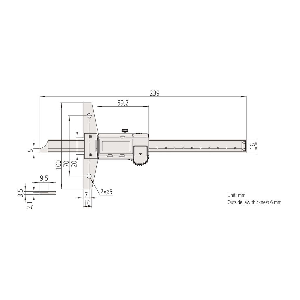 Mitutoyo Digimatic Hloubkoměr 571-201-30 VDS-15AX