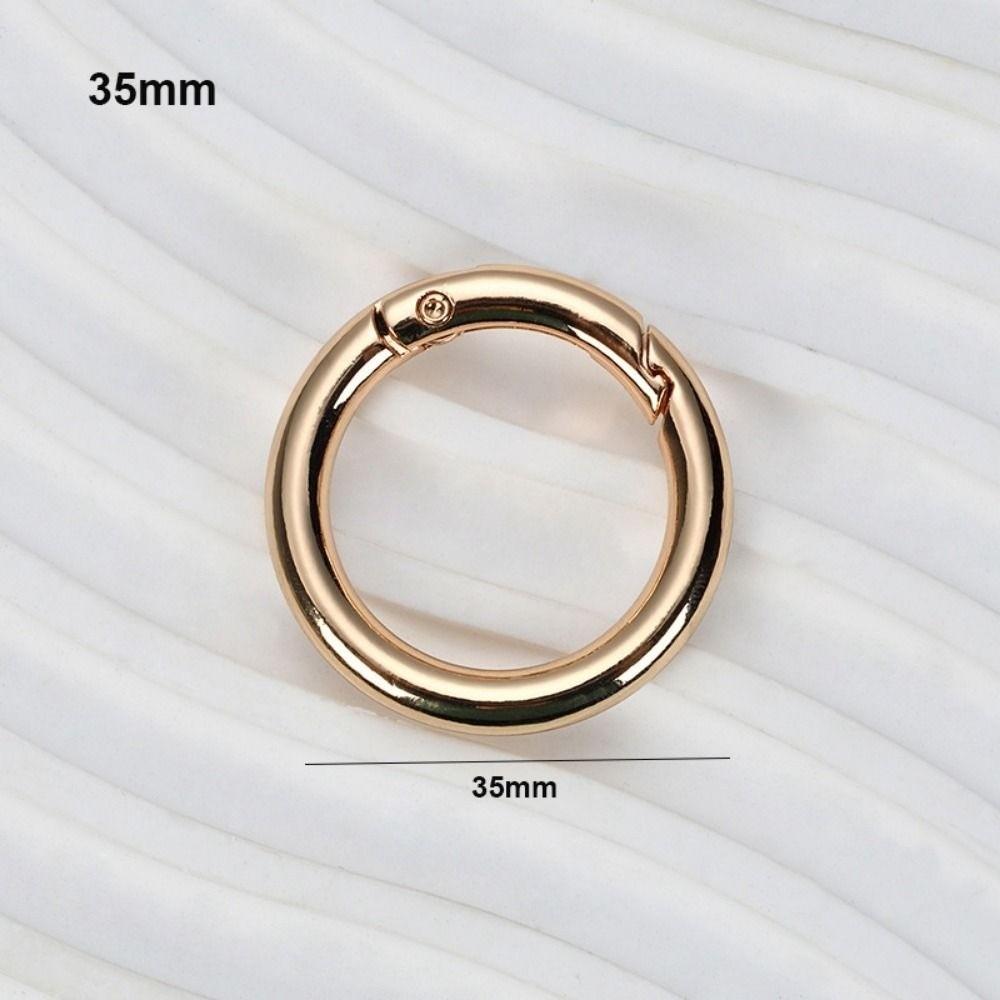 Black O-Ring Buckles Clips Zinc Alloy Round Push Trigger Snap Hooks Plated Gate Spring Carabiner