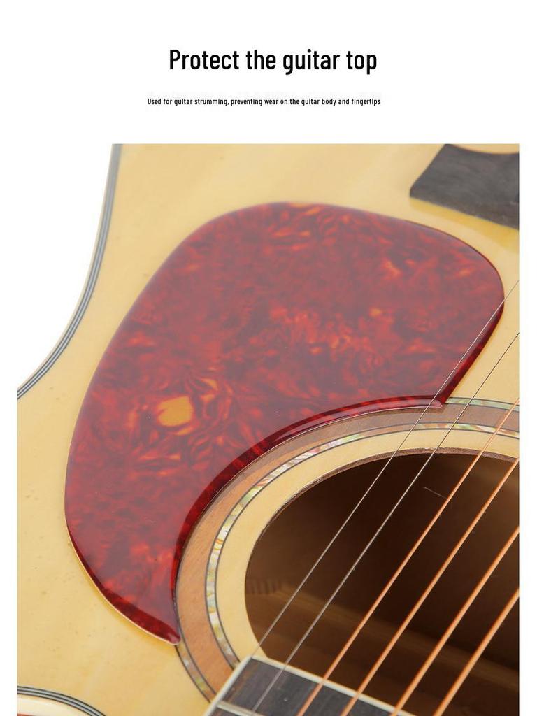 Universelles Holz-Gitarren-Schlagbrett für 40/41 Zoll Akustikgitarren - Kratzfeste Harzplatten-Zubehör