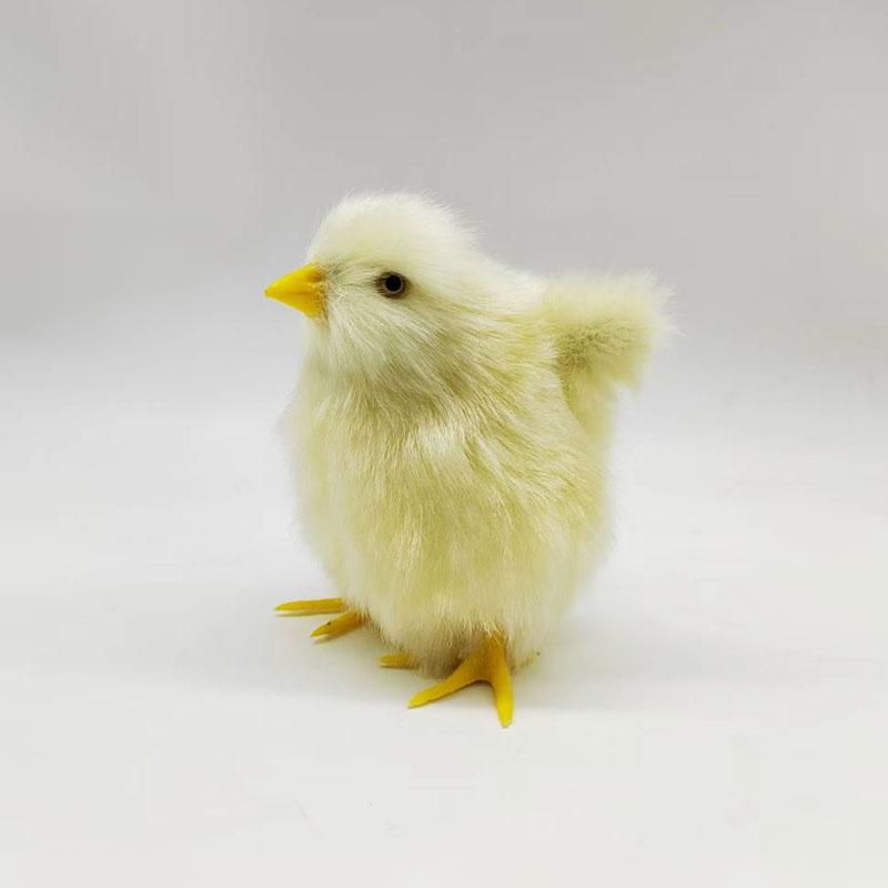 Mini Sne Model Lovely Doll Easter Plush Chick Kids Toy Lifelike Bird Simulation Furry Chicken Home Party Decorations