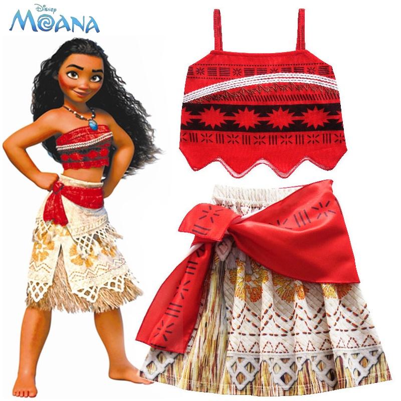 Kids Moana Princess Dress Cosplay Costume For Xmas Party Gift
