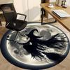 1pc Moon Witch Office Round Area Rug, Under Office Chairs Bedroom Living Room Home Decor, Room Deco, Available in Various Sizes