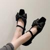 Women Shoes Summer New Butterfly Knot Women Sling Backs Heels Shoes Sexy Dress Thin Heel Pointed Toe Ladies High Heels Women