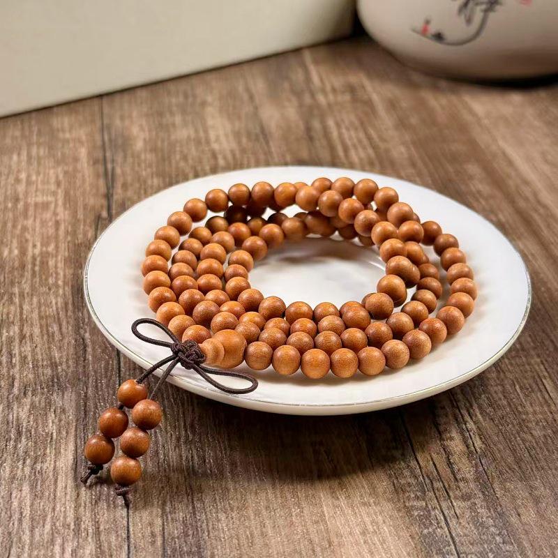 Indonesian Sinking Sandalwood 108 Beads Bracelet for Men & Women - Old Mountain Buddhist Prayer Hand String