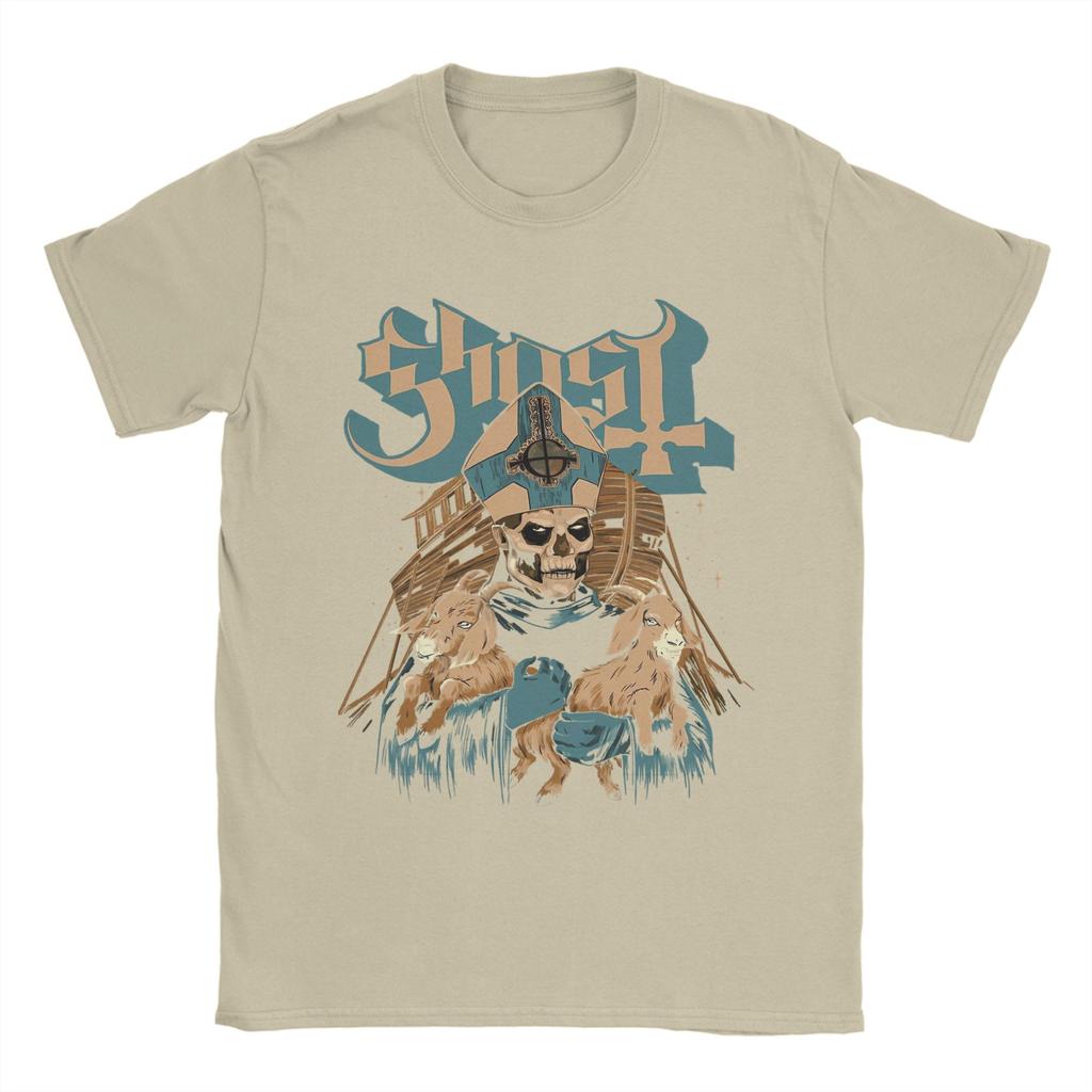 Men Ghost Band T Shirt  Pure Cotton Tops Vintage Short Sleeve Crew Neck Tee Shirt Gift Idea T-Shirt