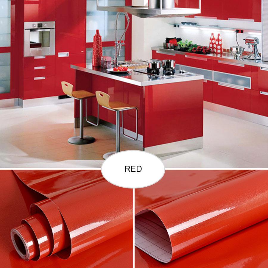 PVC Self-Adhesive Marble Wallpaper Kitchen Tile Stove Waterproof Oilproof Stickers Furniture Desktop Countertop Protective Film