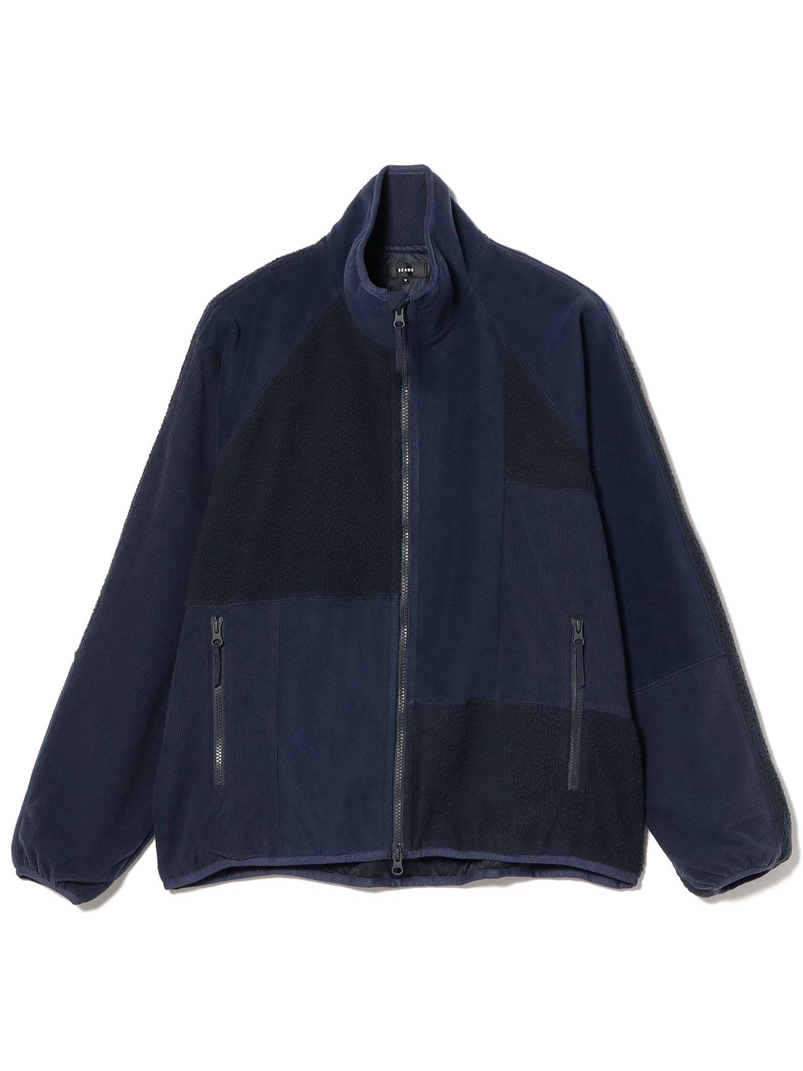 Beams Wide Fit Fleece Size S 3 Types Available Men s Blouson, Navy, (11183303147),