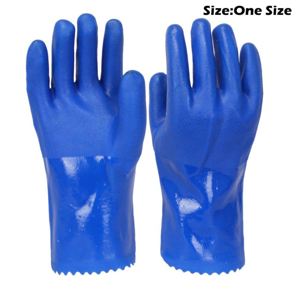 PVC Industrial Gloves Anti-slip Fishing Gloves Durable Work Gloves
