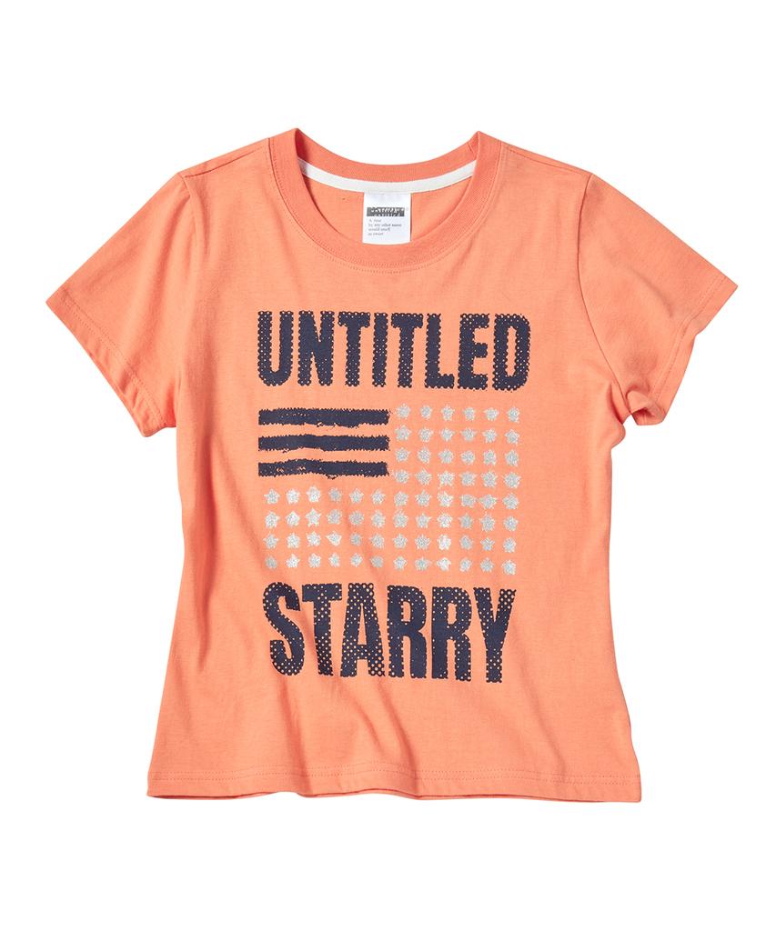 Eontaiteulseoul Untitled Starry Flag Crop Short Sleeve Orange