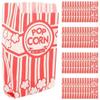 25Pcs Convenient Popcorn Containers Holder Carnival Stripes Bags  Snack Cookie Treats Storage Bag