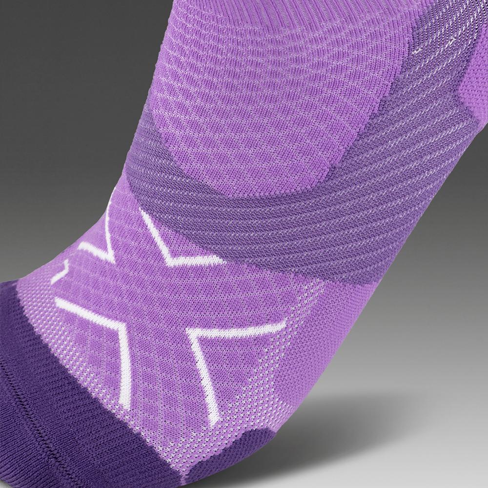 Tutaimjeuyu (Unisex) Vector Light Cushion Crew Socks Purple_Ua7005Etht-Wht