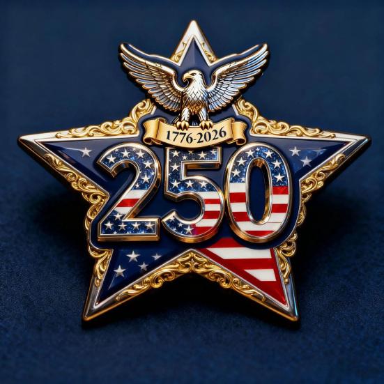 4Pcs/Set America 250th Anniversary Decoration 2D Flat Acrylic Pendant 1776 To 2026 Commemorative Hanging Ornament for Xmas Tree Door Car