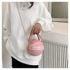 Trendy Letter Chain Basketball Bag New Fashion Korean Style Solid Color Simple Handheld Shoulder Bag for Women