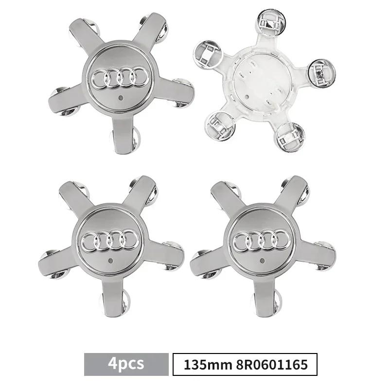 4PCS 60/61/68/69/135mm For Wheel Center Cap Car Hub Cap Fit For Audi A4 A6 A8 A3 A5 Q5 Q7 RS4 RS5 C5 S3 S5 Q3 Car Accessories