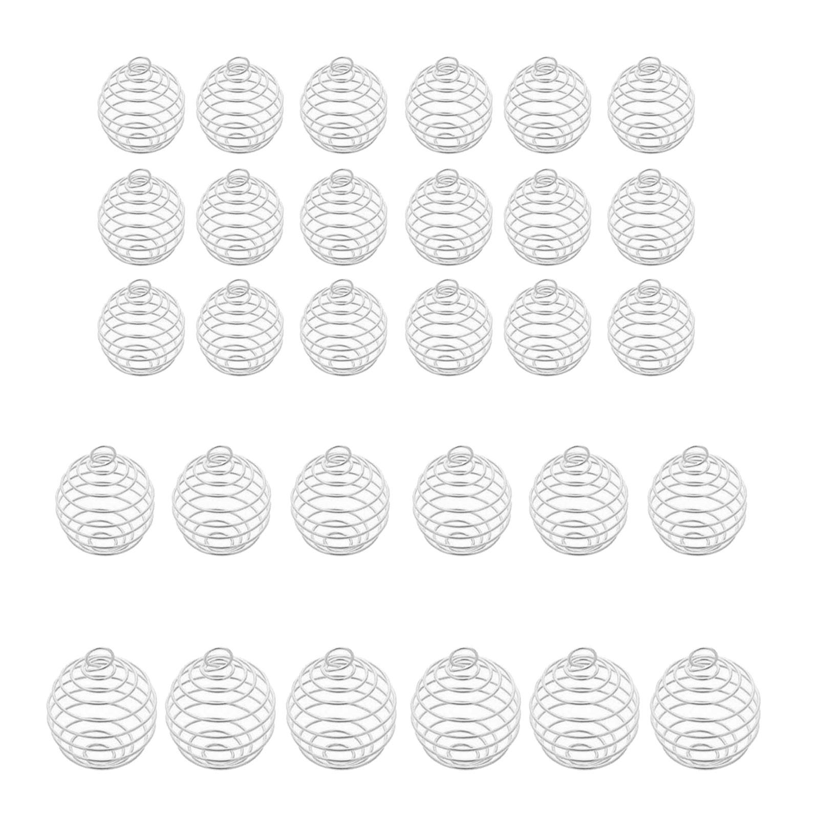 

30 шт. Уникальные ювелирные изделия Подвеска Полый Шар Пружинный Подвеска Ювелирные Изделия Шарм DIY Ожерелье Подвески для DIY Ожерелье Ювелирные Изделия серебряный