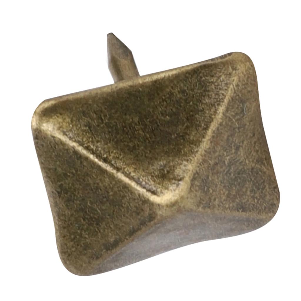 50Pcs Upholstery Door Nail Retro Cyan Bronze Iron Decorative Furniture Hardware Accessories19x20mm