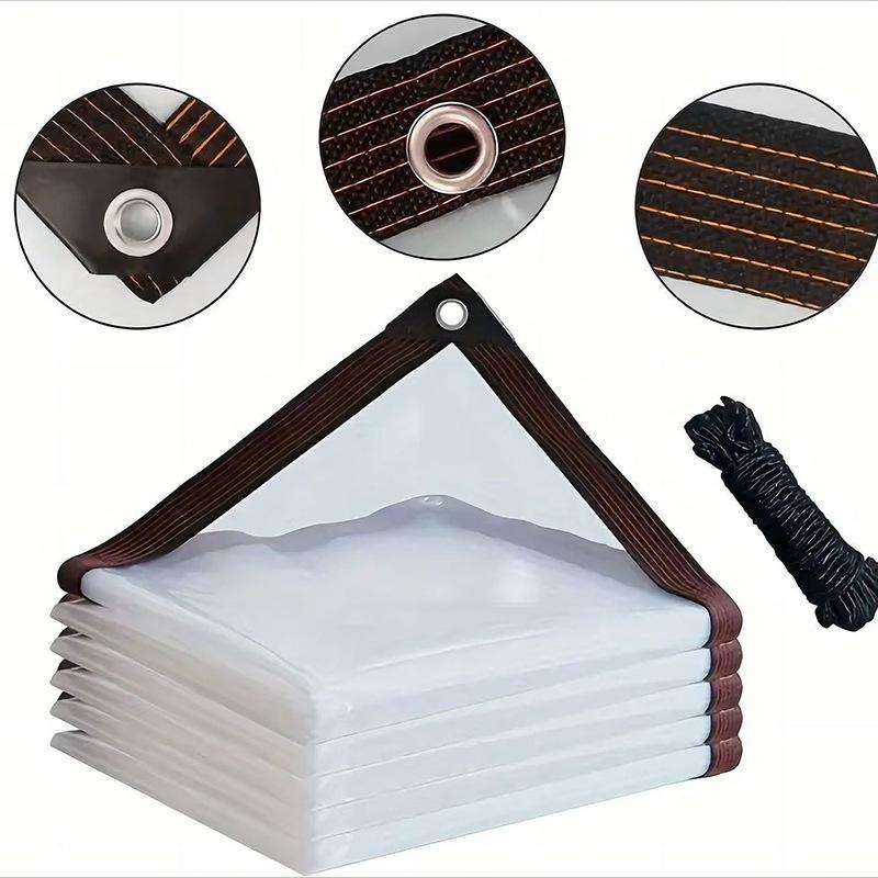 Multifunktionale Wasserdichte Transparente Plane mit Versiegelung - Für Außengärten, Camping, Hofzäune, Hühnerställe, Pflanzenschutz und Autoabdeckungen.