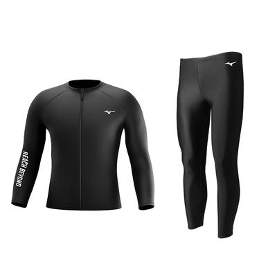 Mizuno Bademode Zweiteiliges Set Lange Hose Langarm Neun-Punkte-Hose Sonnenschutz Anti-Peinlichkeits-Tauch-Surfanzug Herren Bademode N2CBB103-TZA