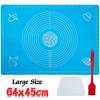 64*45cm Tapete Antiaderente para Sovar Massa Reutilizável Tapetes para Assar Biscoitos Massas Farinha Mesa Tapete de Mesa Com Cortador de Massa Pincel de Óleo