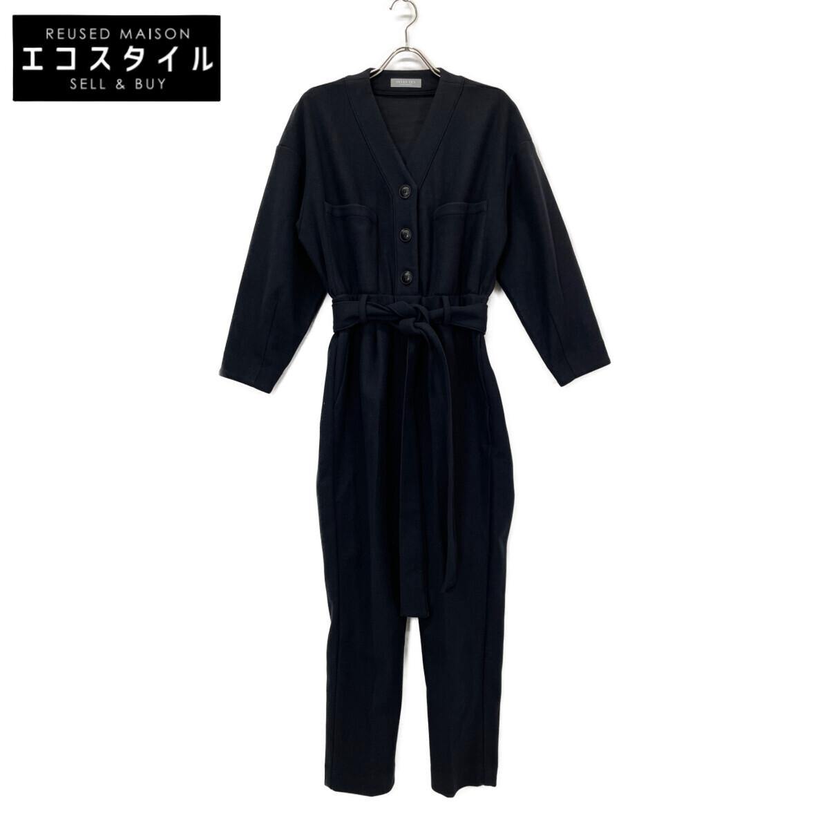 

SEVEN TEN by MIHO KAWAHITO 2012 Темно-синий Вискоза Смесь Шерсти Похожий на Шерсть Комбинезон Комбинезон S Темно-синий Б/У