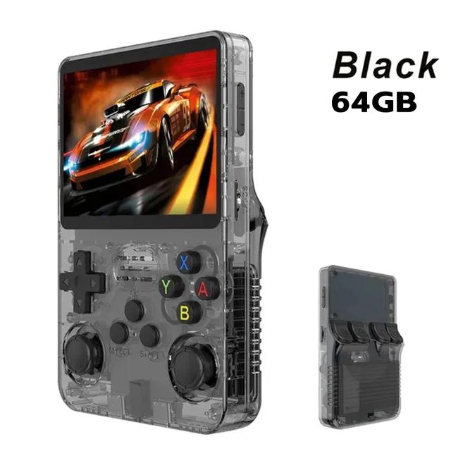 R36S Retro kapesní videoherní konzole Linuxový systém 3,5palcová obrazovka IPS přenosný ruční video přehrávač 64 GB 15 000 her