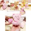 Adorable Creamy Bear Plush Keychain With Stretchable Design Perfect Gift For Kids