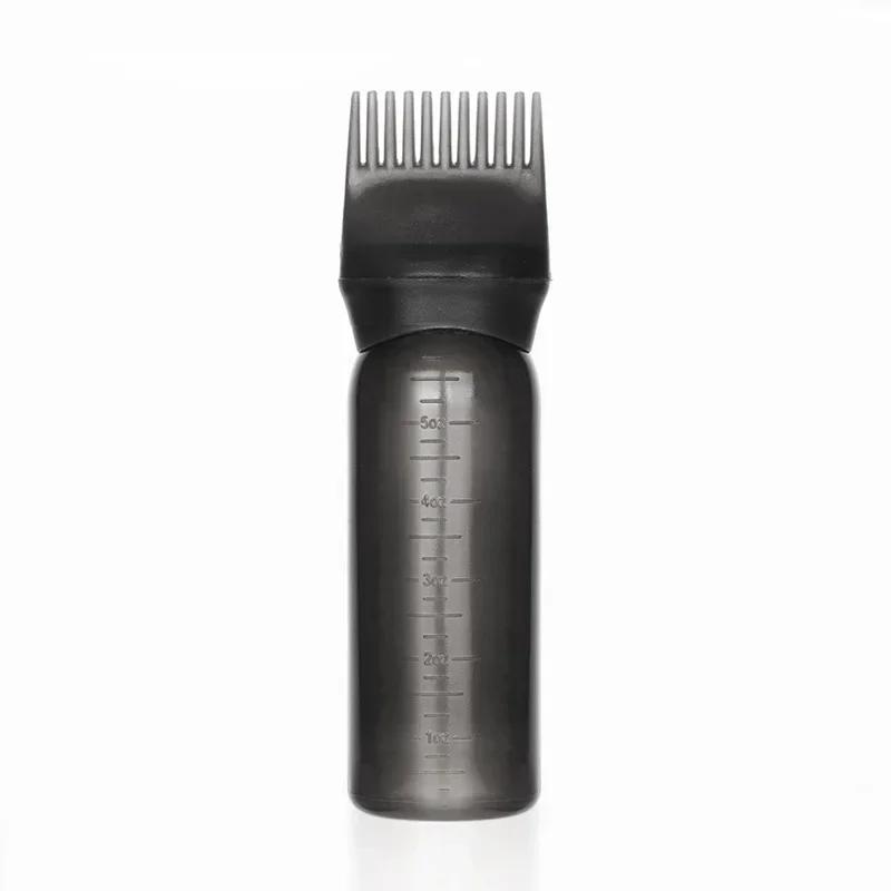 120ml Multicolor Plastic Hair Dye Refillable Bottle Applicator Comb Dispensing Salon Hair Coloring Hairdressing Styling Tool